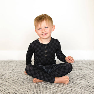 Gigi and Max - Frankie TWO PIECE Bamboo Halloween Checks Outfit