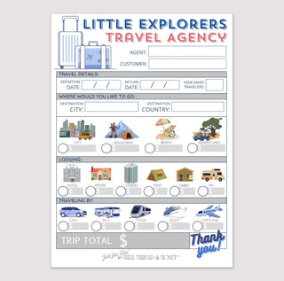 Milk Thread and Honey - Pretend Play Travel Agent Notepad