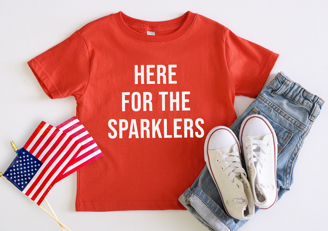 Holland Ave Clothing - Here for the Sparklers | Kids 4th of July Tee