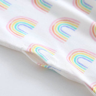 Luxie Charm - Forever Rainbow Zippered Romper I NICU Going Home Outfit