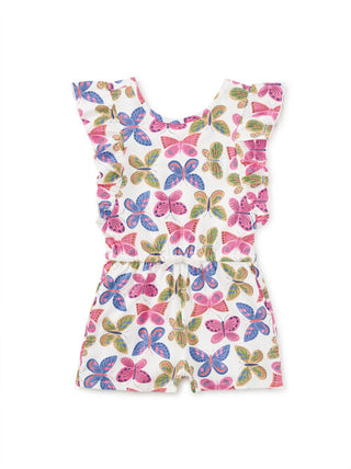 Tea Flutter Sleeve Romper Flutter Fiesta