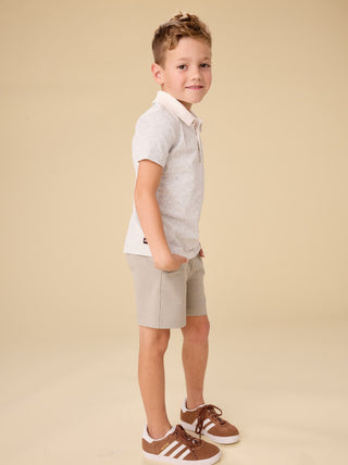 Tea Printed Polo Top Flor De Papel