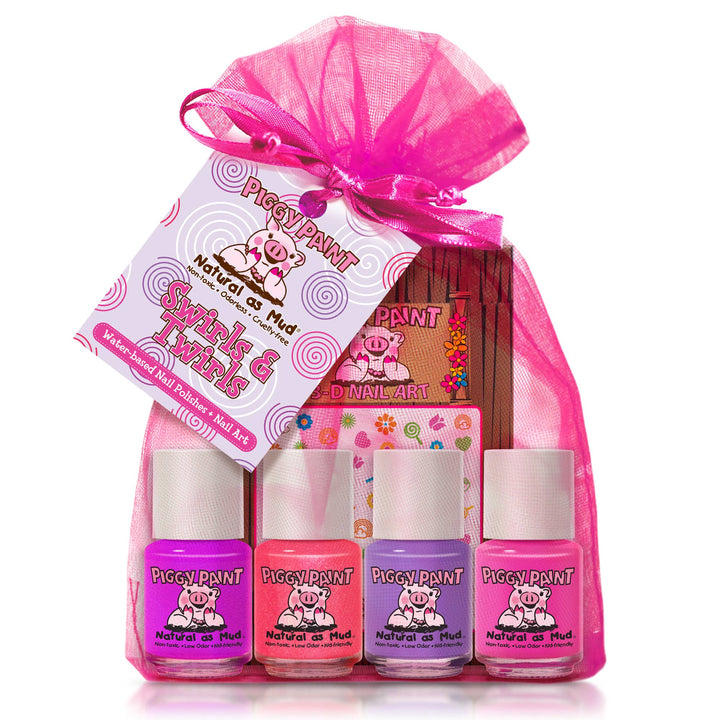 Piggy Paint - 0.25 oz. Swirls And Twirls Polish Sets