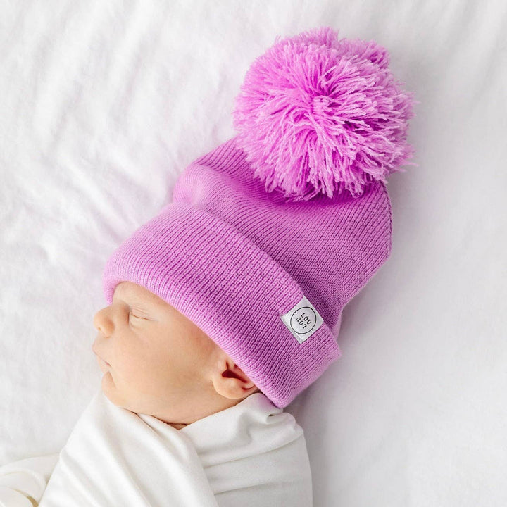 Lou Lou & Company - Beanie with Pom - Orchid Purple