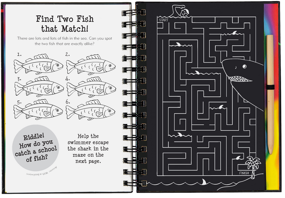 Peter Pauper Press - Scratch & Sketch™ Games & Puzzles: Ocean World