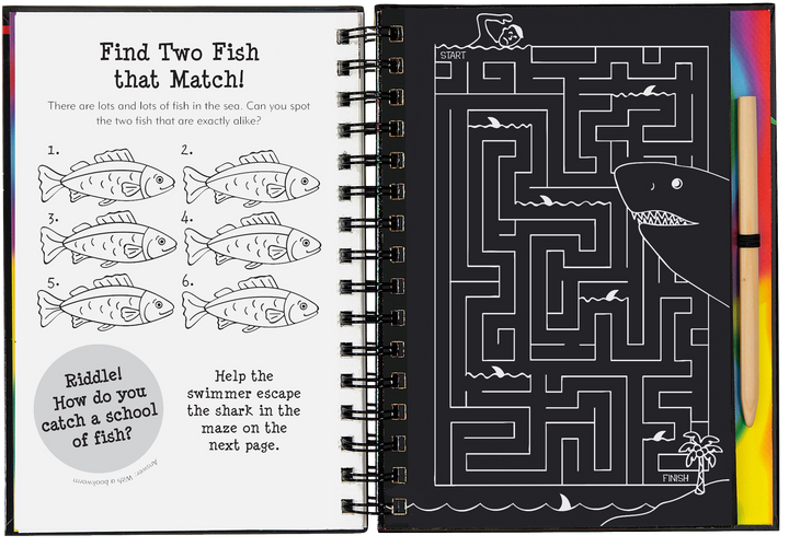 Peter Pauper Press - Scratch & Sketch™ Games & Puzzles: Ocean World