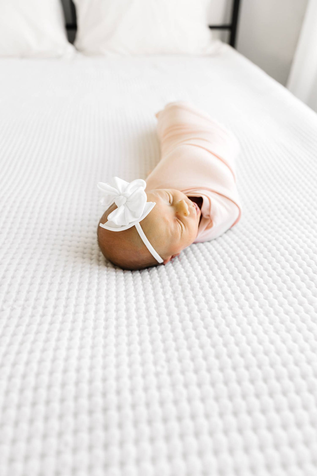 Baby Bling Bows - BABY FAB SKINNY: rose quartz