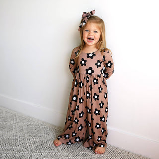 Gigi and Max - Coco WIDE LEG ROMPER Bamboo Flowers Kids Clothing Outfit