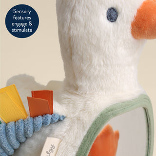 Itzy Ritzy - *NEW* Itzy Bitzy Mirror™ Sensory Tummy Time Mirror - Goose