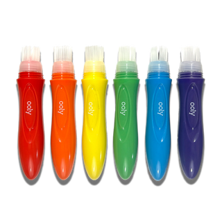 OOLY - Easy Squeezy Squeezable Poster Paint Brushes - Set of 6