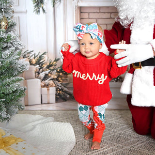 Gigi and Max - Belle Bows RUFFLE ZIP Christmas Bamboo Baby One Piece Outfit