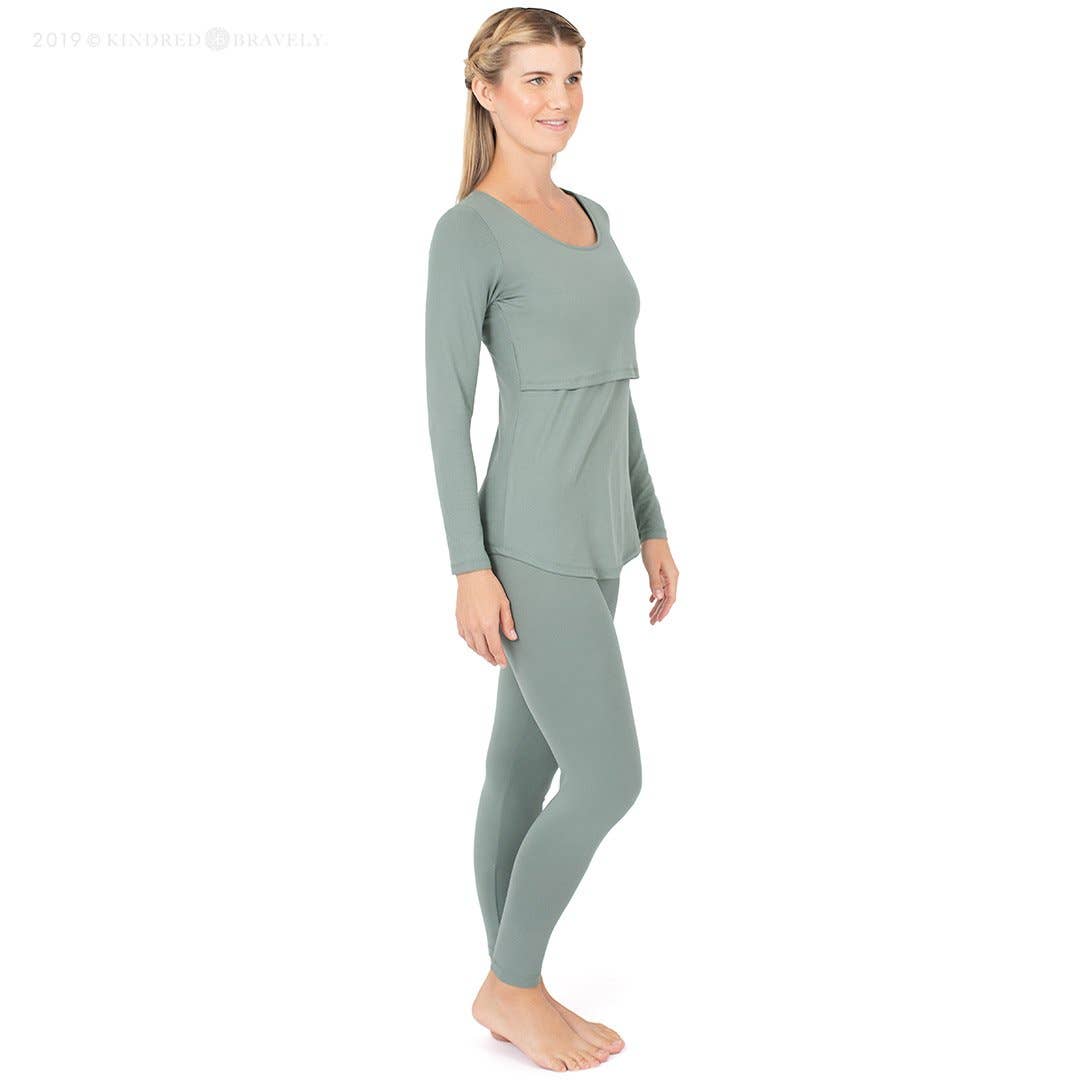 Kindred Bravely - Jane Long Sleeve Nursing Pajama Set - Top & Bottom