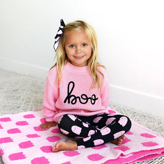 Gigi and Max - Boo Pink SWEATER Halloween Kids Top