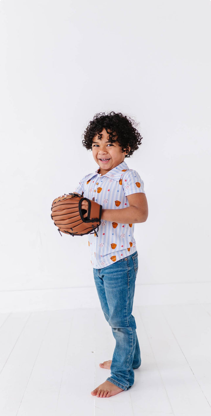 Kiki + Lulu - Stripe Baseball Polo
