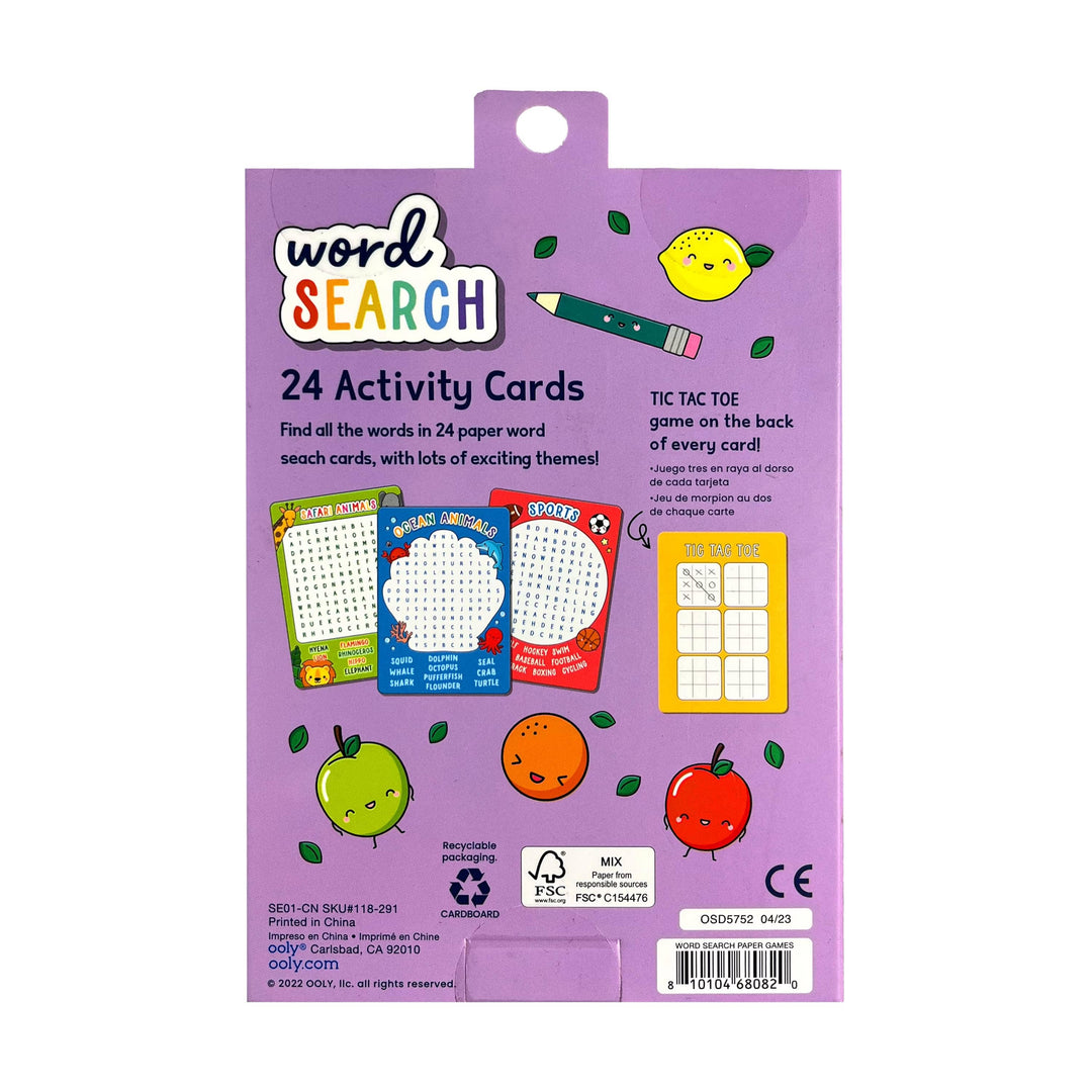 OOLY Word Search Activity Cards - Set of 24