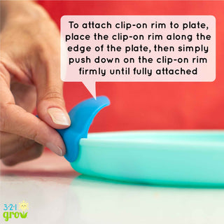 321 Grow - 321 Grow Silicone Easy Scoop & Hold Plate Set - Watermelon