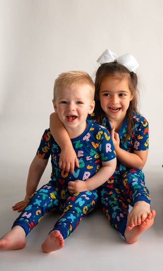 Joan's - Back to School Alphabet Two Piece Bamboo Pajamas