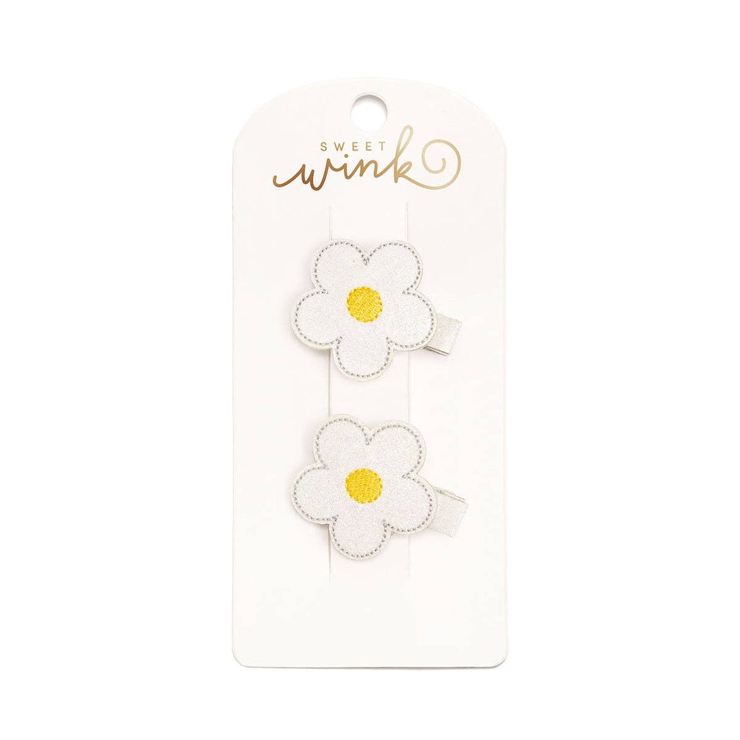 Sweet Wink - Daisy Flower Clip Set - Kids Hair Clip Set