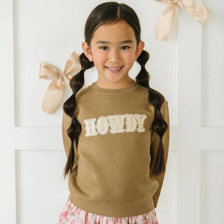 Sweet Wink - Howdy Patch Sweatshirt - Mocha - Western Apparel - Fall