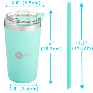 PopYum - PopYum 13oz Insulated Kids’ Cups, 2-Pack, Blue, Green