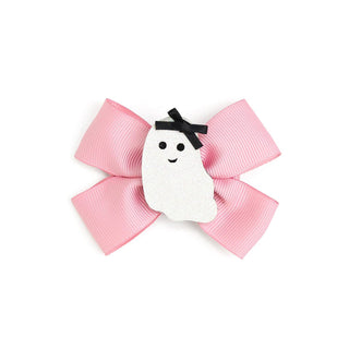 Sweet Wink - Sweet Ghost Halloween Grosgrain Bow Clip - Hair Accessories