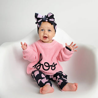 Gigi and Max - Boo Pink SWEATER Halloween Kids Top