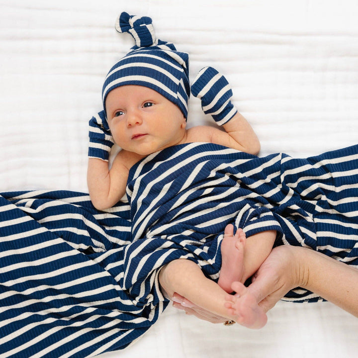 Lou Lou & Company - Jack Ribbed Swaddle Blanket