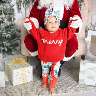 Gigi and Max - Belle Bows RUFFLE ZIP Christmas Bamboo Baby One Piece Outfit