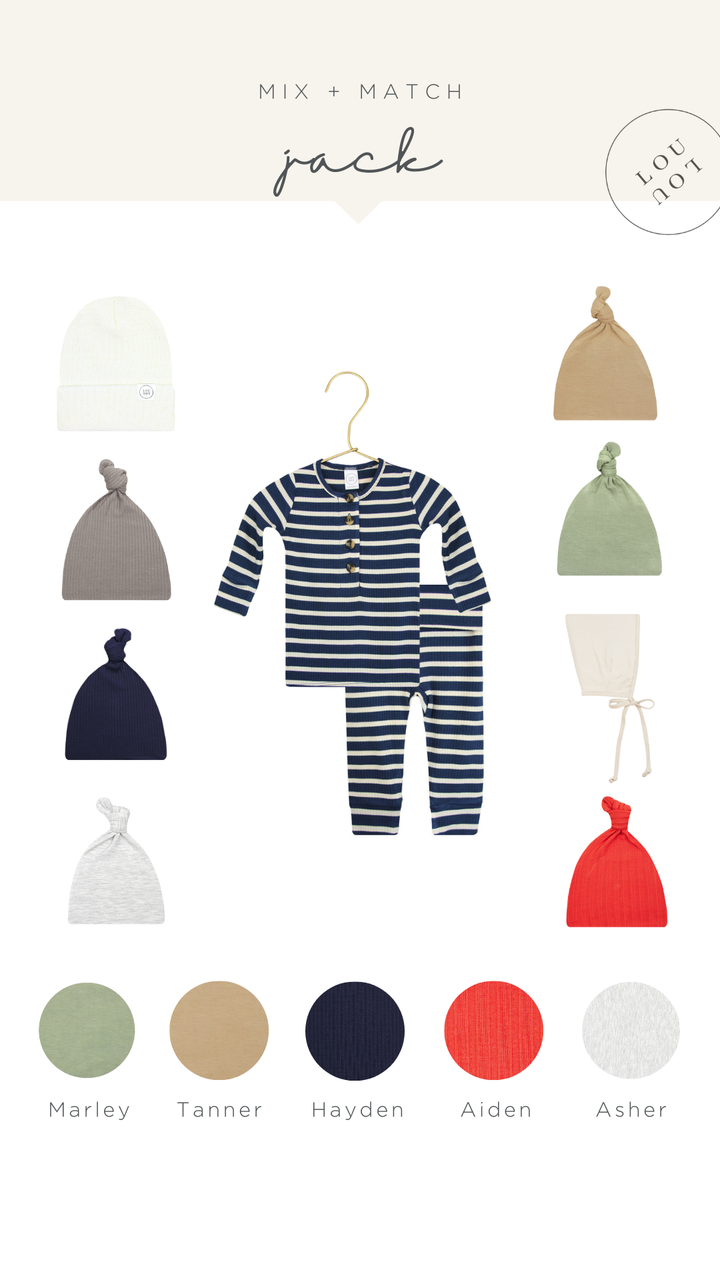 Lou Lou & Company - Jack Ribbed Swaddle Blanket