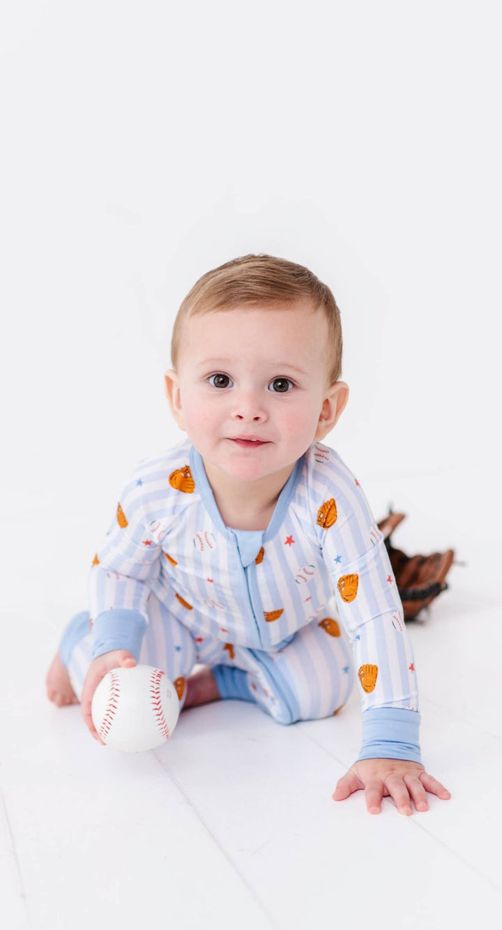 Kiki + Lulu - Stripe Baseball Convertible Footie