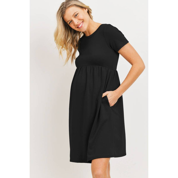 Hello Miz - French Terry Babydoll Maternity Dress