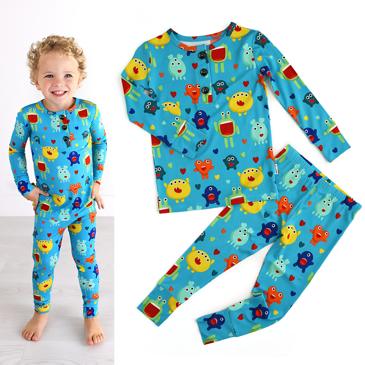 Gigi and Max - Finn Two Piece Valentines Day Outfit Bamboo Monster