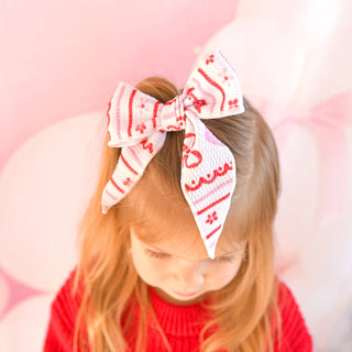Gigi and Max - Hallie CLIP BOW Valentines Day Toddler Hair Accessories
