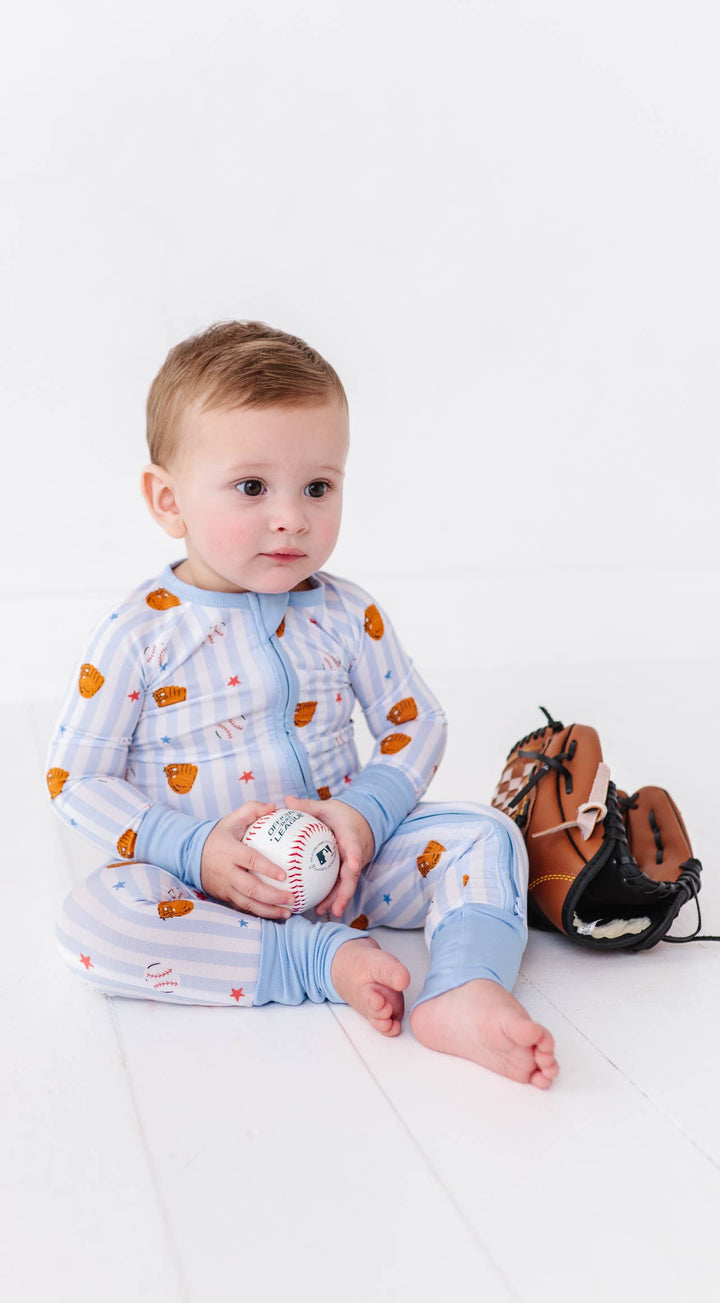 Kiki + Lulu - Stripe Baseball Convertible Footie