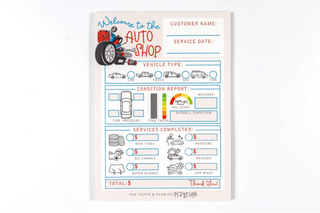 The Paper and Plan Co. - Auto Shop Playtime Pad