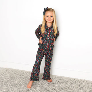 Gigi and Max - Isabelle KIDS RUFFLE LOUNGE SET Bamboo Floral Girls Clothing