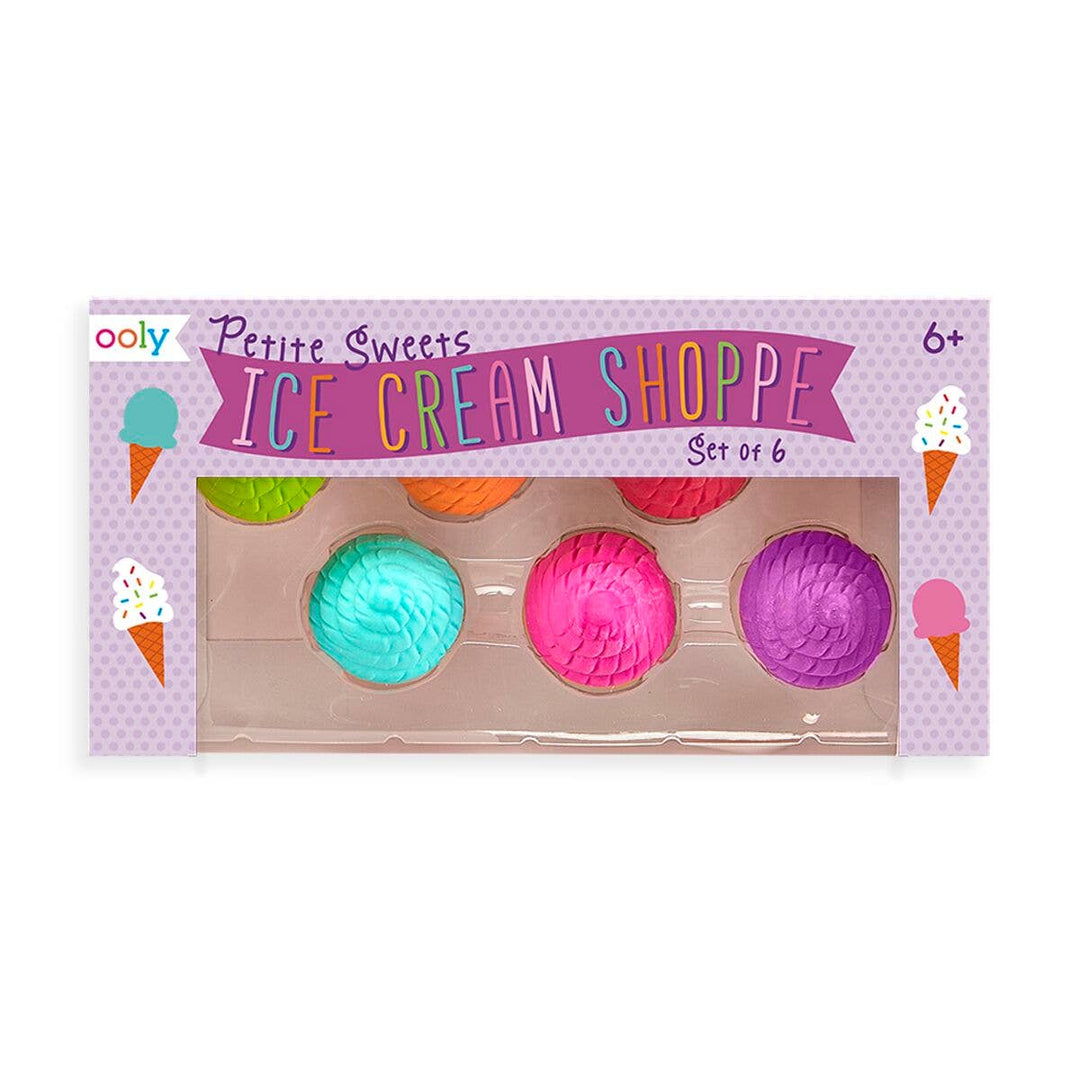 OOLY - Petite Sweets Ice Cream Shoppe Erasers - Set of 6