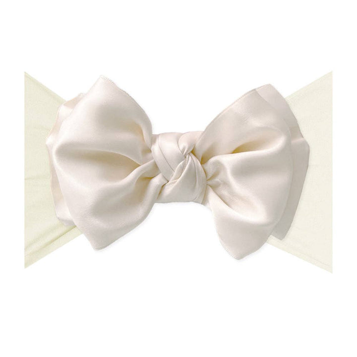 Baby Bling Bows - SATIN FAB: ivory