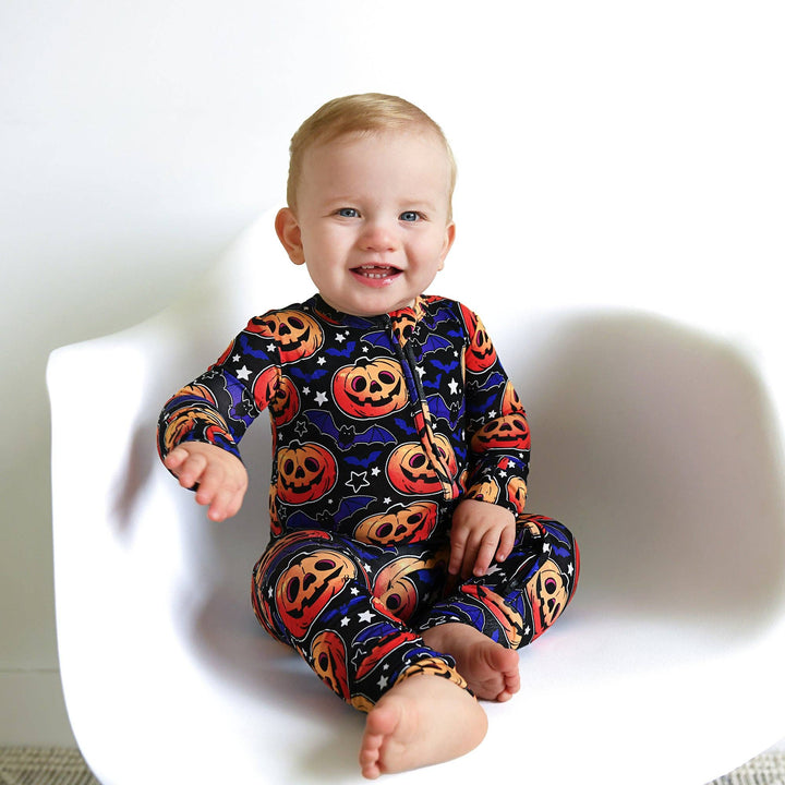 Gigi and Max - Edward Zip Bamboo Glow in the Dark Sleepies Little Halloween