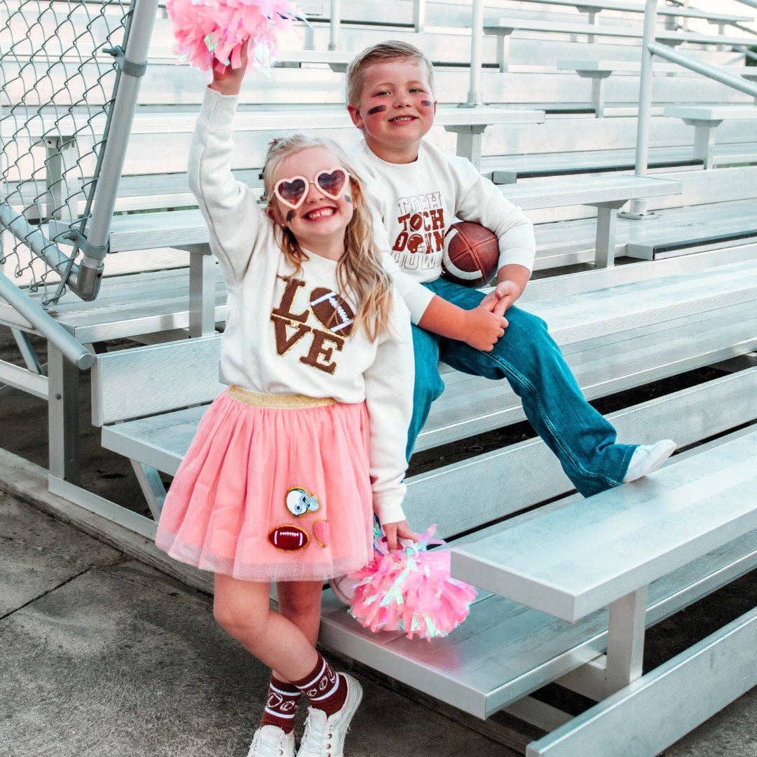 Sweet Wink - Football Patch Tutu - Dress Up Skirt - Kids Game Day Tutu