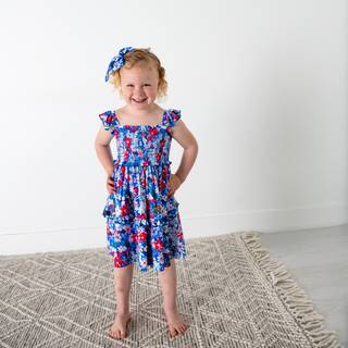 Gigi and Max - Presley Floral Clip Bow Hair Accessory Matching Toddler Kids
