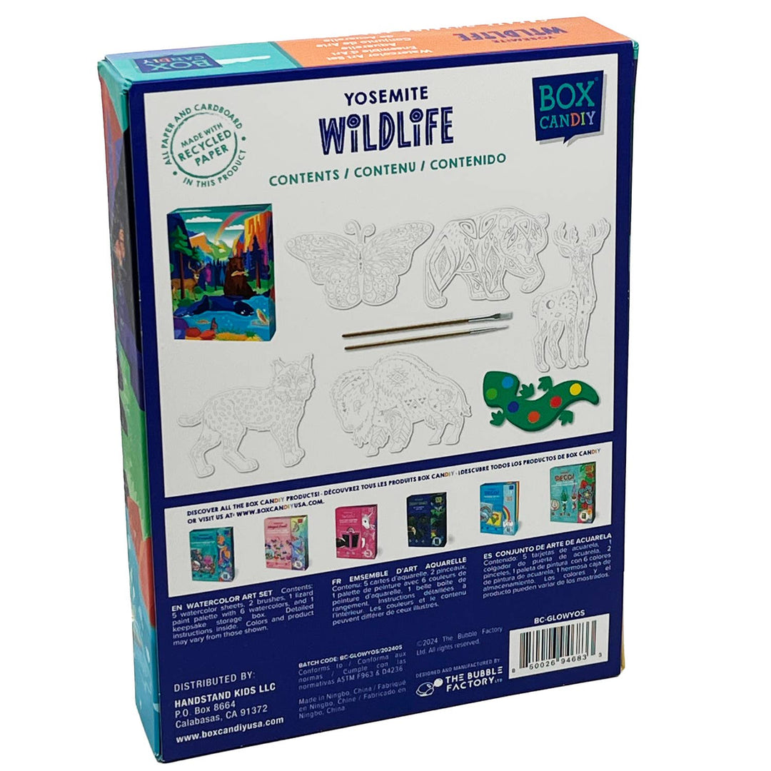 BOX CANDIY® - Yosemite Wildlife Glow In The Dark Watercolor Art