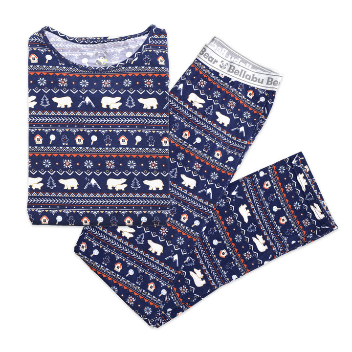 Bellabu Bear Polar Isle Blue Men's Pajama Set