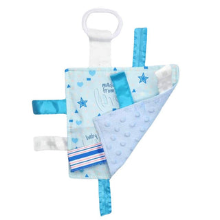 Baby Jack and Company - Baby Boy Newborn Hospital Blanket Blue Pink Tag Lovey Toy