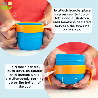 321 Grow - 321 Grow Easy Learn Silicone Drink & Snack Set - Ocean