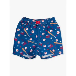RuffleButts + RuggedButts - Boys Play Ball Swim Trunks