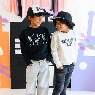 Sweet Wink - Silly Skelly Glow In The Dark Halloween Sweatshirt - Boys
