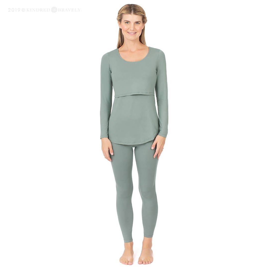 Kindred Bravely - Jane Long Sleeve Nursing Pajama Set - Top & Bottom