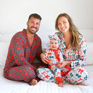 Gigi and Max - Belle Bows RUFFLE ZIP Christmas Bamboo Baby One Piece Outfit