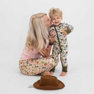 Emerson and Friends - Howdy Western Bamboo Convertible Baby Pajamas